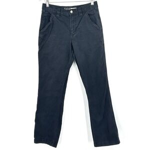 Carhartt Carpenter Pants Men's 30x32 Black Relaxed Fit Canvas Straight Leg